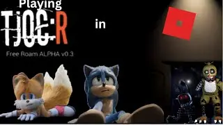 Playing Tjocr in Roblox Playing the Ignited Freddy bonnie and chica level