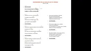 Escóndeme en lo oculto de tu tienda (Blanco | Precatecumenado) | Camino Neocatecumenal