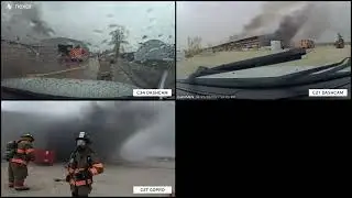 Lumberyard Fire: Synced footage