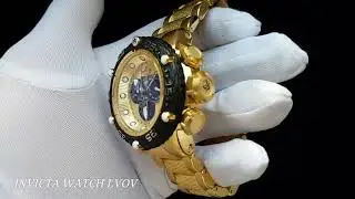 Часы Invicta Reserve Subaqua Noma VI 21676 Swiss Quartz 52 mm Chronograph Gold