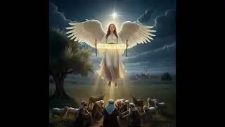 The angel appears to the shepherds (animate).