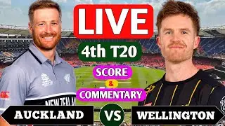 Auckland vs Wellington Live | AUCK vs WEL 4th T20 | Live Cricket score & Commentary