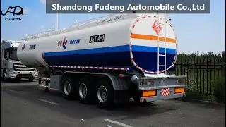Truck Trailer Used 3 Axle 45000L Crude Oil Tank Fuel Tanker for Sale