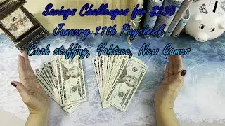 Savings Challenges for $230 1st Paycheck of January Cash Stuffing, Yahtzee, Scratch Offs & New Games