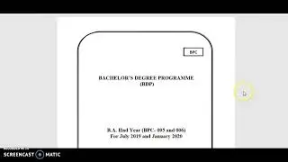 BPC-005 AND BPC-006 (JULY-2019) SOLVED ASSIGNMENT 2019-2020