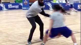 James Harden Teaches Kids How To Play Defense ( LOL ) | Worst Defender in the NBA