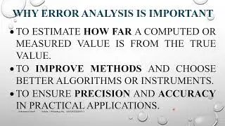 Introduction to error analysis sources and types of errors lecture in urdu
