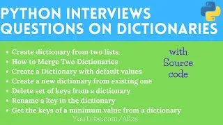 Python Interview Questions on Dictionaries:  Get the key of a minimum value from a dictionary