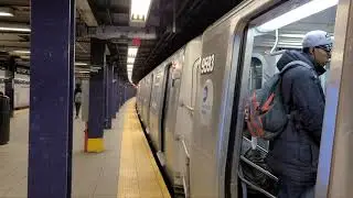 4k: IND Queens blvd line: NYC Subway Action at Queens Plaza