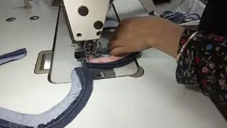 How to curve band join with pattern? very curve band join for band collar shirt in garments industry