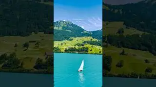 Switzerland Travel : Blue hues and alpine views #switzerland #europe #luxury #mountains #fyp