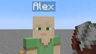 I cut Alex's hair in Minecraft.