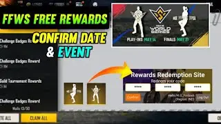 FFWS FREE REWARDS REDEEM CODE FREE FIRE| free fire new event, ff new event today, new ff event today