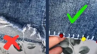 How to Beautifully Hem Frayed Jeans - Save Your Torn Denim!