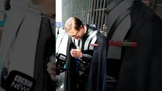 Darth Vader, aka Jamen Shively, COP 26 Glasgow. BBC. News interview.