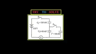 11) The three capacitors are initially uncharged Then switch (S1) is closed leaving switch (S2) open