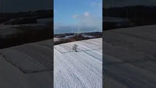 Farma Wiatrowa Wesoła z drona - 03.01.2026 #drone #snow #windturbine  #mountains #dji