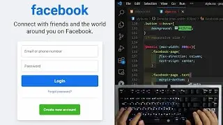 ASMR - HTML CSS  Facebook Login Page - No Talking