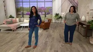 Denim & Co. Pull-On Front V-Yoke Jeans with Pockets on QVC