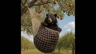 Sweet Apples&hellip; Magic Swing: Black Bear Trapped in the Apple Tree Net! 🐻🍎 | Orchard Justice 1:1-5080