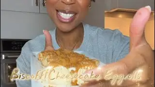 Snowed in snack: Biscoff Cheesecake Eggrolls 