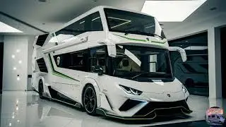 Lamborghini Luxury Motorhome Tour | Double Decker Futuristic RV with Living Room, Kitchen, Bedroom