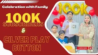 100k subscribers on youtube channel/silver play button award celebration #silverplaybutton
