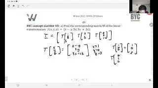 Live Prep: UBC MATH 152, Finding a Linear Transformation Matrix | Wizeprep