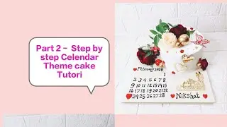 New trending Calendar theme anniversary cake Tutorial #subscribe #cake #weddingcake #cakedecorating