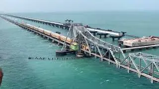😳😳Pamban Bridge Live Train😳😳