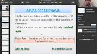 Causa Occasionalis, Lecture given by Prof.(Dr) Rashid Akhtar.