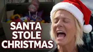 Florida woman in Santa hat caught on camera stealing toys from donation box