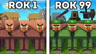 10.000 Vesničanů BOJUJE 100 LET v Minecraftu!
