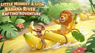 Little Monkey & Lion Banana River Rafting Adventure | Sweet Story