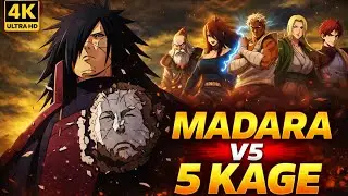 Tsunade and 5 KAGE Face Off Against POWERFUL Madara Uchiha? | Naruto Shippuden Badass Moments