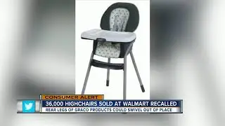 Graco highchairs recalled due to potential falling hazard, 5 children injured so far