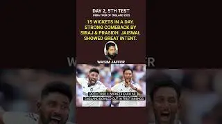 INDIA&rsquo;S STRONG COMEBACK WITH SIRAJ & PRASIDH&rsquo;S BOWLING, JAISWAL SHOWS GREAT INTENT.(5th test, day 2)