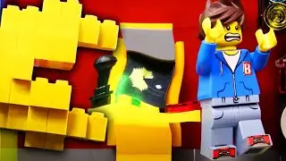 LEGO Pacman HUNTS for Billy Bricks! | STOP MOTION | Billy Teleports Into Pacman Game! | Billy Bricks