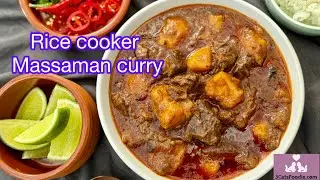 Rice cooker beef and potatoes Thai Massaman Curry