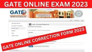 GATE 2023 IMPORTANT NOTICE &brvbar;&brvbar; GATE ONLINE CORRECTION FORM 2023