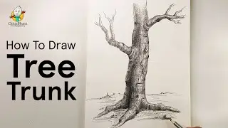 How To Draw Tree Trunk Step By Step with Pencil Drawing Shading Video@ChitraArtAcademy