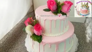 cómo hacer un pastel de dos pisos drip cake / drip cake