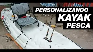 Colocando silla importada y posacañas a Kayak Karku de Atlantikayaks