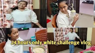 24 Hours Only White Challenge 🤍 | Pure White Food, Clothes & Life 😱
