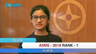 AIIMS 2018 Topper: ELIZA  - Rank 1 | Aakash Institute
