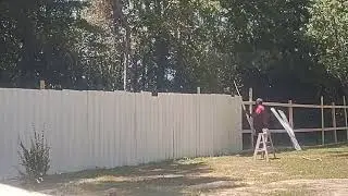 Kunta Kinte building a privacy wall in Carolina.