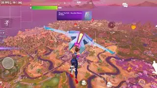 Playing Fortnite on S25 ULTRA Epic settings 120 FPS.