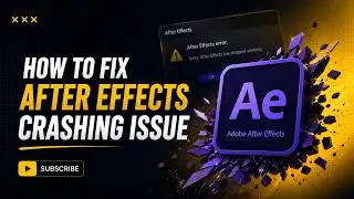 After Effects Error : Crash In Progress, Last Logged Message Was... | Quick Fix