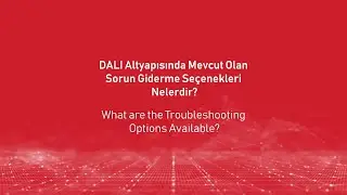 DALI'de Sorun &Ccedil;&ouml;zme Se&ccedil;enekleri Nelerdir? What Are the Troubleshooting Options Available in DALI?