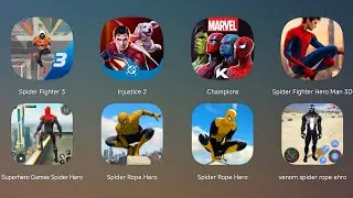 Spider Fighter 3,Injustice 2,Superhero Games Spider Hero,Spider Rope Hero,Spider Fighter Hero Man 3D